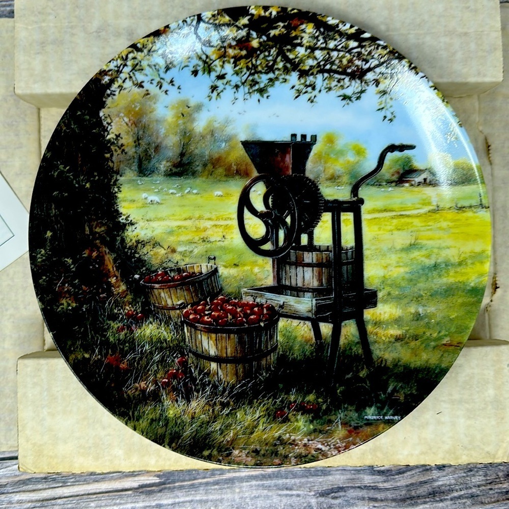 The Bradford Exchange Maurice Harvey “The Apple Cider Press” with box​​
